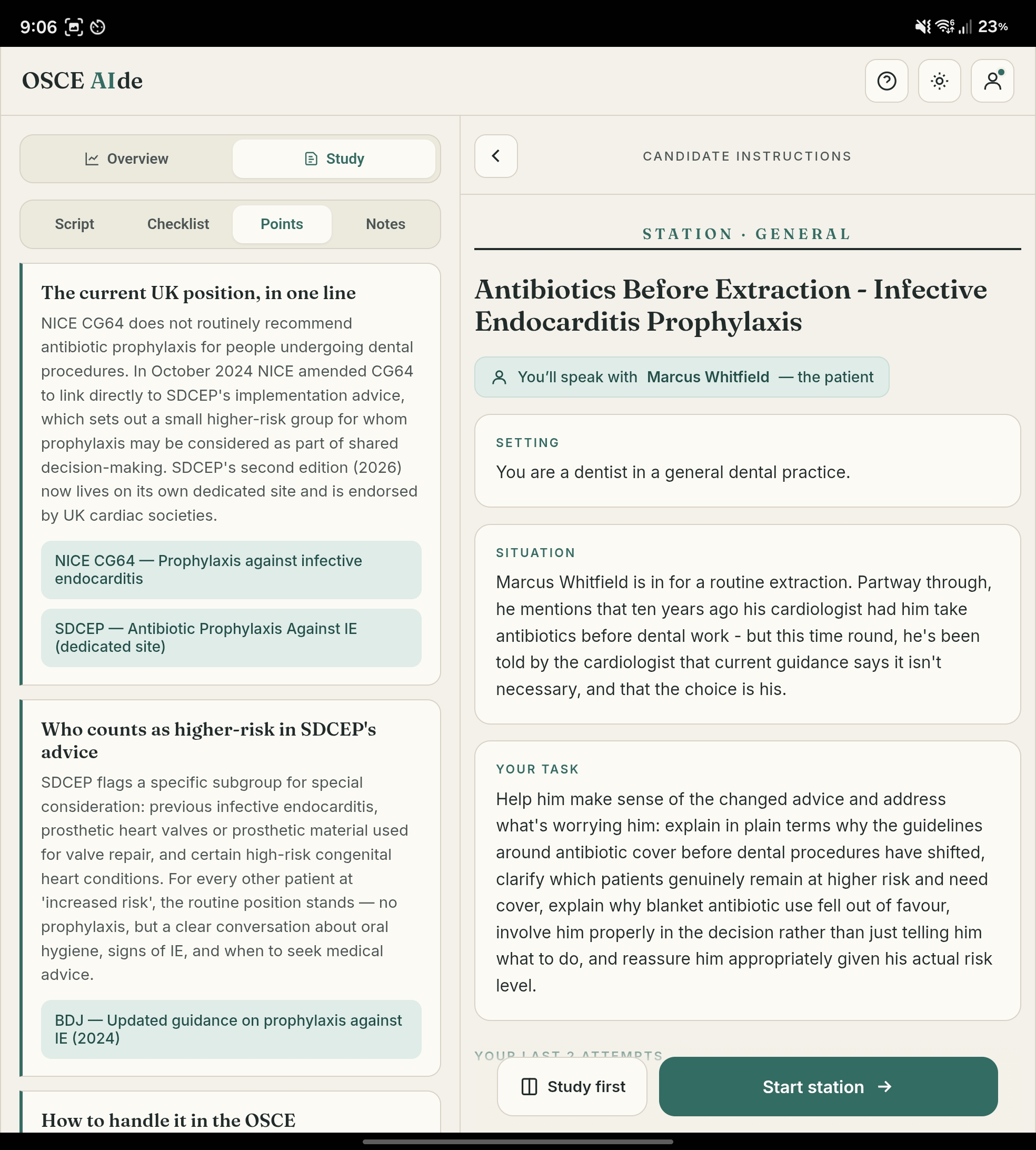 Key points from UK guidelines
